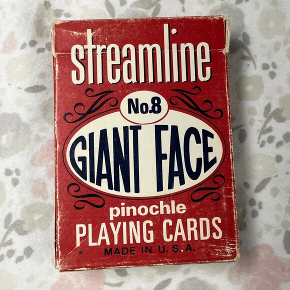 Used Set of Streamline Pinochle Playing Cards - Arco Brand - Giant Face -Vintage - Picture 11 of 11